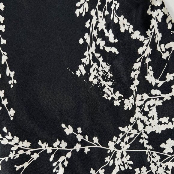 Vintage Y2K Black & White Floral Fairy Grunge Knee Length Babydoll Dress / L - Picture 4 of 8